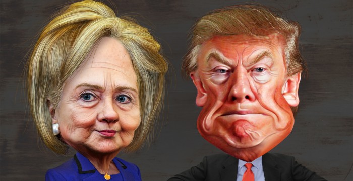 hillary_clinton_vs-_donald_trump_-_caricatures